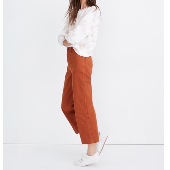 NWT Madewell Slim Emmett Wide-Leg Crop Pants 32 - Picture 5 of 7